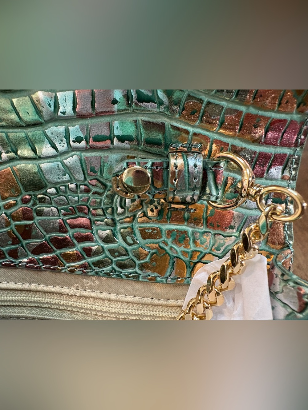 Brahmin EUC Wendy- Soulful - Multi Color Metallic - EXCLUSIVE - Crossbody/Clutch - Picture 16 of 17